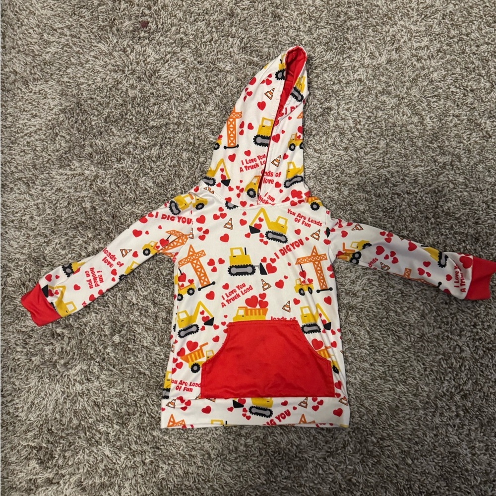 Kids Construction Print Hoodie